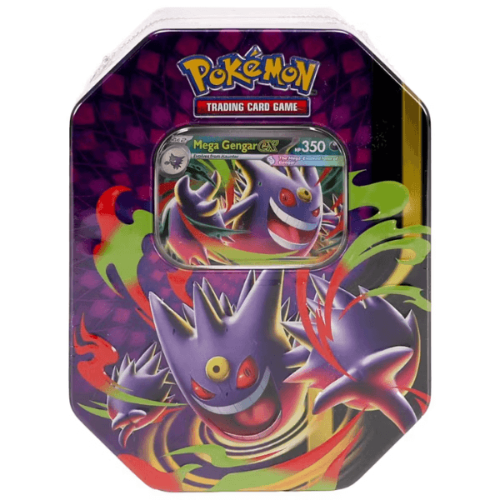 Pokemon TCG: Mega Moonlit Tin (Mega Gengar ex) קלפי פוקימון TCG מקוריים מארז פח
