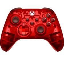 בקר משחק אלחוטי Microsoft Xbox Pulse Cipher Special Edition – בקר אדום שקוף עם מנגנון פנימי גלוי
