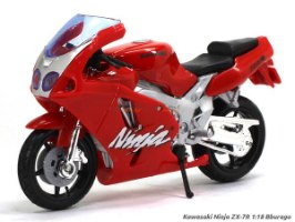 דגם אופנוע בורגו Bburago Kawasaki Ninja ZX-7R 1:18