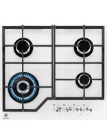 כיריים גז Electrolux KGG6436W אלקטרולוקס זכוכית לבנה