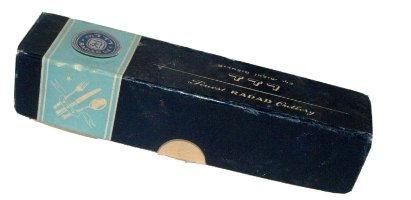 סט של שש כפיות עם ציפוי כסף תוצרת רדד, ישראל שנות ה- 50 בקופסה המקורית