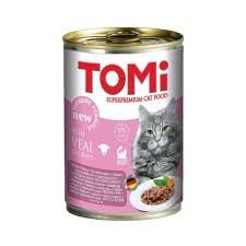 טומי שימורים מזון מלא לחתול עגל 400 גרם - TOMY SUPER PREMIUM CAT FOOD WITH VEAL 400G
