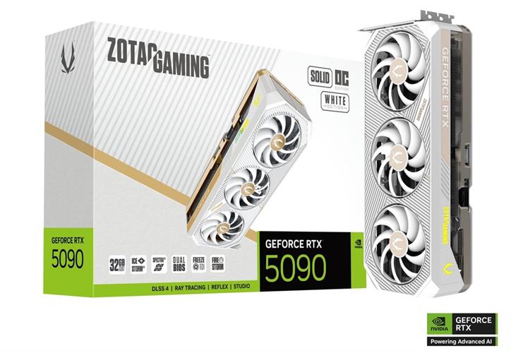 כרטיס מסך - ZOTAC GAMING GeForce RTX 5090 SOLID OC White Edition