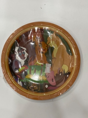 צלחות נייר 7 יח מלך האריות