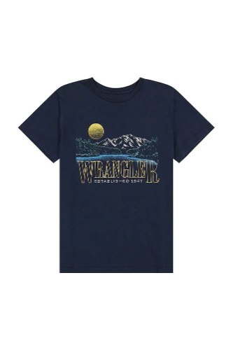 טישירט WRANGLER GRAPHIC TEE כחול הדפס