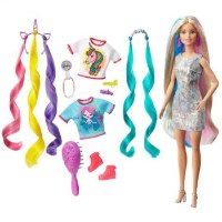 ברבי - בובת ברבי מארז שיער פנטזיה Barbie