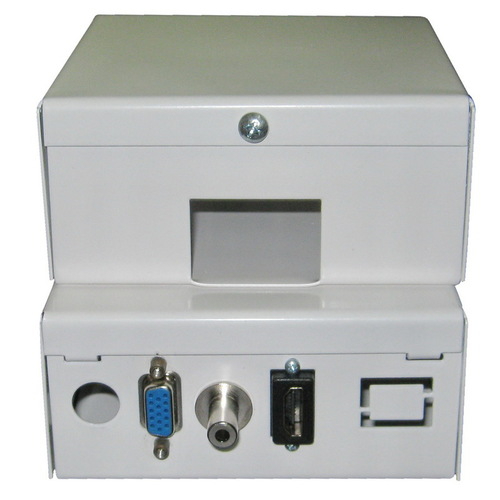 קופסת חיבורים מתכתית לקיר – VGA, HDMI, PL3.5 וקיסטון ריק