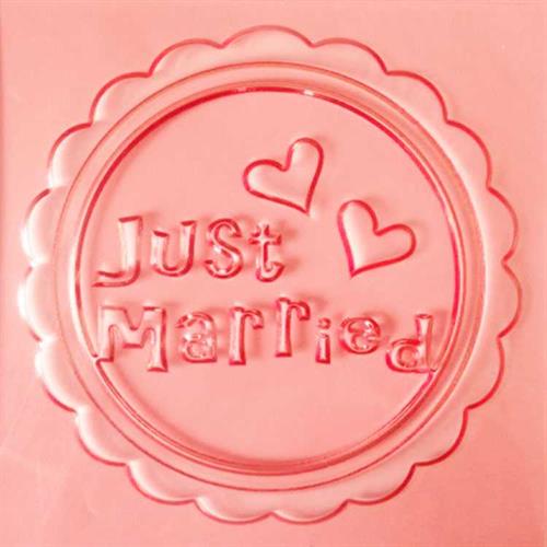 JUST MARRIED EMBOSSED STAMP