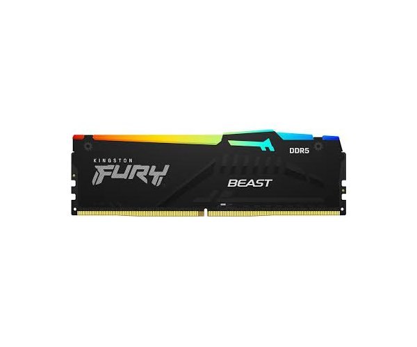 ז.לנייח KINGSTON FURY BEAST RGB 16GB DDR5 6000MHZ CL30 EXPO XMP