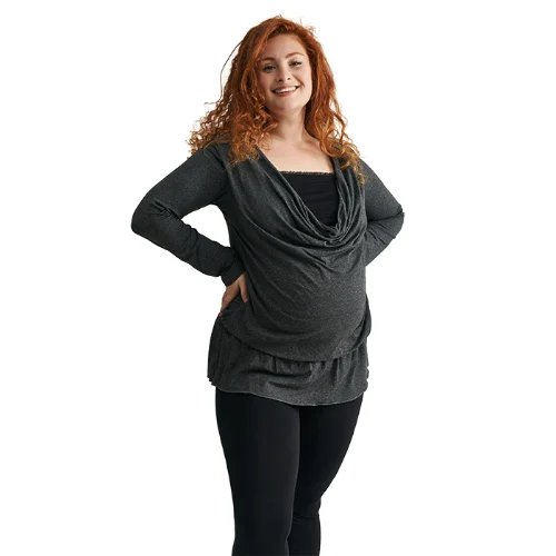 טוניקת הריון/הנקה רבידה של חברת NursingAnywear