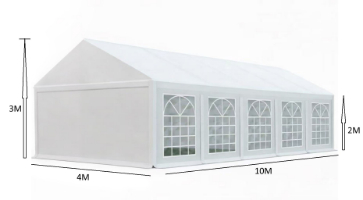 אוהל לאירועים 4X10 פרמיום PVC חזק במיוחד TENT-PRO