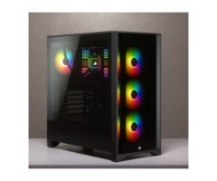 מארז - CORSAIR iCUE 4000X RGB Tempered Glass Mid-Tower ATX - שחור