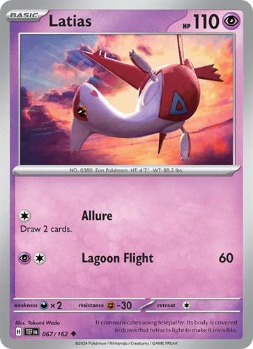 קלף בודד single פוקימון - latias - Temporal Forces - 067/162