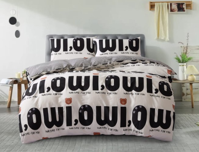 סט מצעים 100% כותנה אורגנית דגם בולד