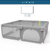 אפור בהיר - 1.5x1.8 מטר - לול מתחם פעילות בטיחותי לתינוקות במגוון גדלים IMBABY