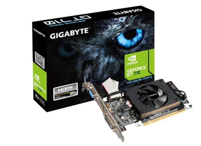 כרטיס מסך Gigabyte GT 710 2GB 2.0 VGA DVI HDMI Low Profile