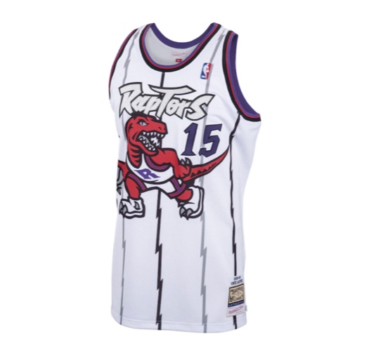 Toronto Raptors Vince Carter Hardwood Classics Home Swingman Jersey By Mitchel & Ness