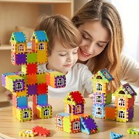 משחק בנייה גיאומטרי לילדים