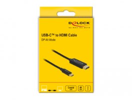 כבל מסך Delock Coaxial USB cable Type-C to HDMI 4K 60 Hz 2 m