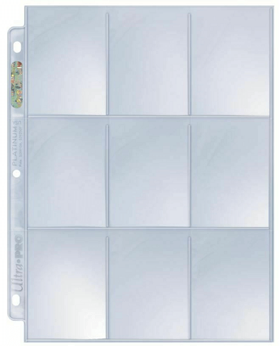 9-Pocket Silver Series Page for Standard Size Cards דפי אלבום איכותיים לאחסון הקלפים