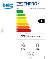 מקרר מקפיא תחתון 316 ליטר דגם RCNE365XBR בקו BEKO נירוסטה מושחרת