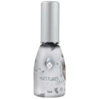 טופ ג'ל מאט "בצבע כסף" - MATTE FLAKES TOP GEL SILVER