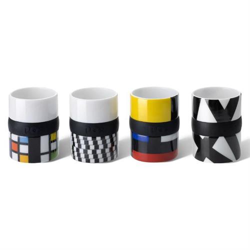 מארז ארבעה ספלי אספרסו מונדריאן Ring - מארז לא מושלם