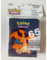 65 יחידות של סליבים לשמירה על קלפים בעיצוב Pokémon Charizard Standard Deck Protector