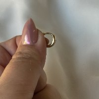 עגילי גילי | חישוק 1 ס"מ |ציפוי זהב
