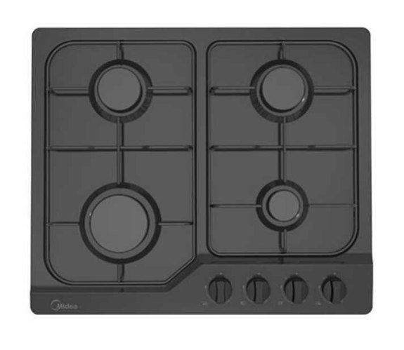 כיריים 4 להבות שחור MIDEA 6728 דגם 60SJ401 מידאה