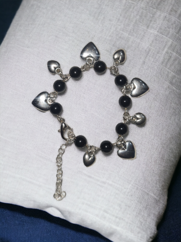 Silver hearts bracelet