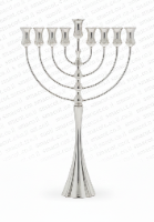 חנוכיה מכסף טהור דגם כליל -s