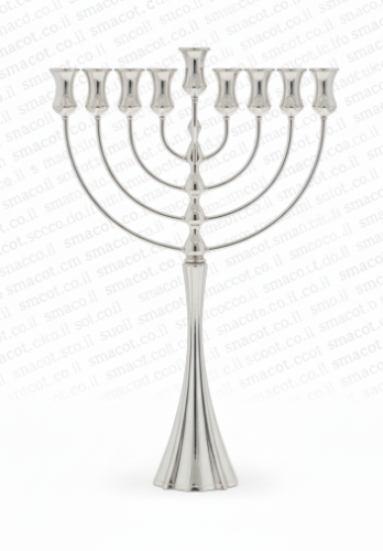 חנוכיה מכסף טהור דגם כליל -s