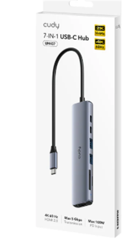 CUDY 7-IN-1 USB-C Hub with 4K HDMI UH407