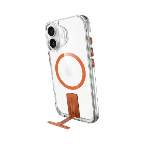 כיסוי שקוף-כתום עבור Miracase MiraKick iPhone 17