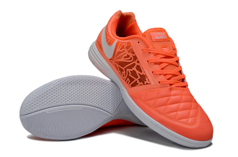 נעלי כדורגל נמוכות נייק Nike Lunar Gato II כתום-לבן