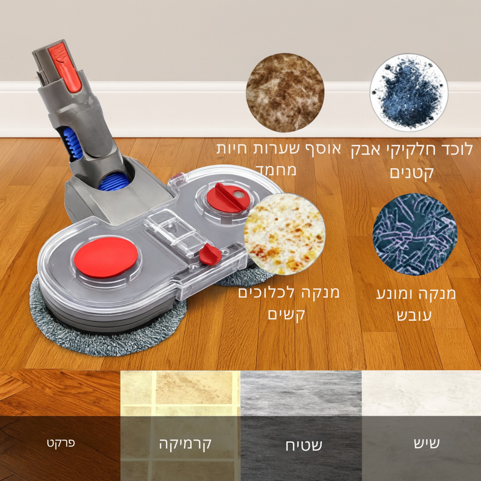DysonMop Pro – ראש שטיפה חכם לשואבי דייסון