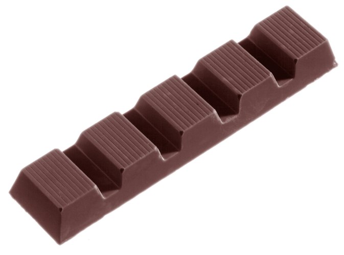 תבנית פוליקרבונט חפיסת שוקולד צרה עם פסים  CW1256