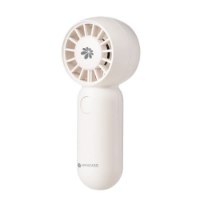 מאוורר כיס נייד צבע לבן Miracase MMHF110 – מאוורר לבן נייד מוצג במבט קדמי-צדדי על רקע לבן עם טעינה מהירה