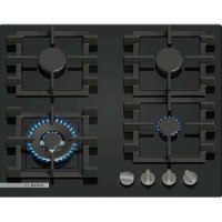 כיריים גז 4 להבות 60 ס"מ BOSCH דגם PNK6B6K40Y בוש זכוכית שחורה