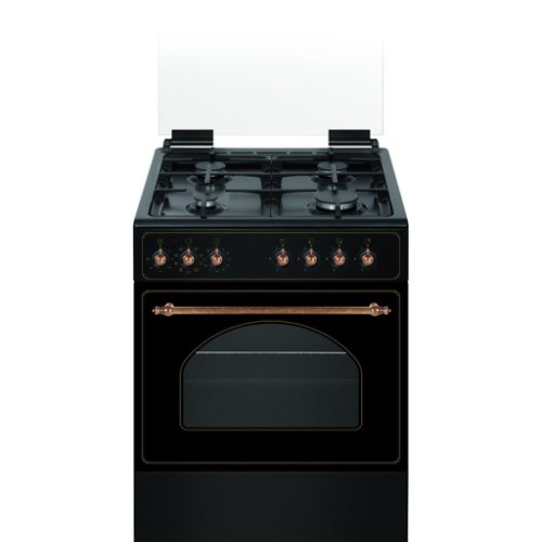 תנור אפיה 60 ס"מ שחור כפרי משולב 6 תכניות Normande  NR6060ANT