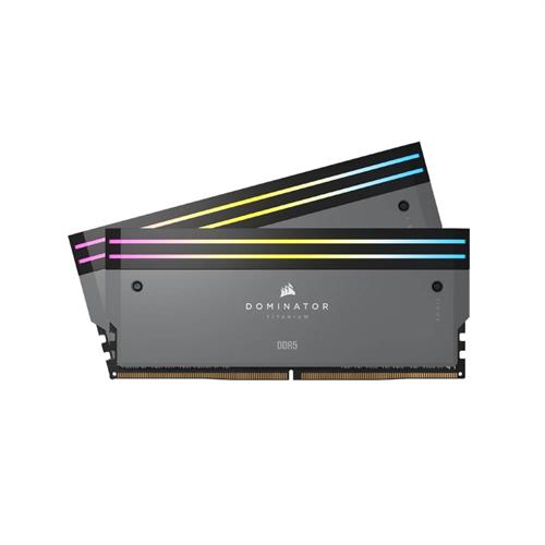 Corsair DDR5 64G (2x32G) 6000 CL30 Dominator Titanium RGB Grey