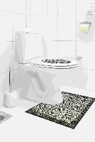 עיצוב איזור האסלה – מדבקה (39 ₪) שטיחון (88 ₪) סט (119 ₪) ברדיג'רטון  TIVA DESIGN