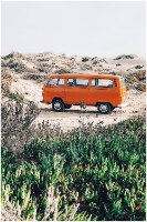 סט זוג תמונות קנבס הדפס צילום באוירת חוף ורכב וינטאג' "Take A Ride To The Beach" | תמונות לבית