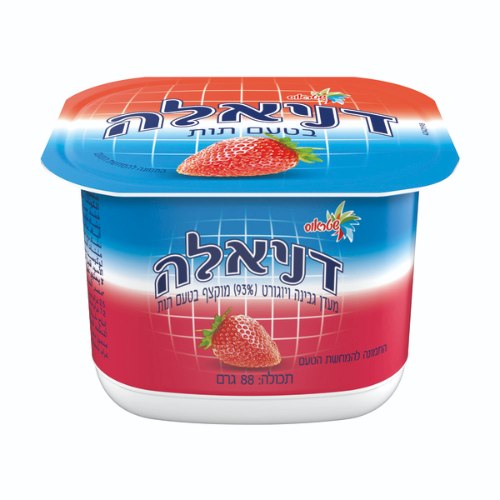 דניאלה מעדן גבינה ויוגורט מוקצף בטעם תות