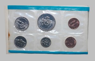 סט מטבעות דולר אמריקאי 11 מטבעות ומדליה נשיאי ארה"ב 1972 במארז