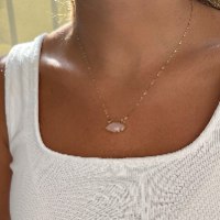 שרשרת אבן אמטיסט מרקיזה גדולה לרוחב