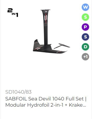 SEA DEVIL 1040 FULL SET | HYDROFOIL 2-IN-1 + MAST KRAKEN 83