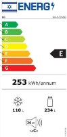 מקרר LG מקפיא תחתון זכו' שחורה נפח 344ל' דגם GR-B374BG ל.ג'י