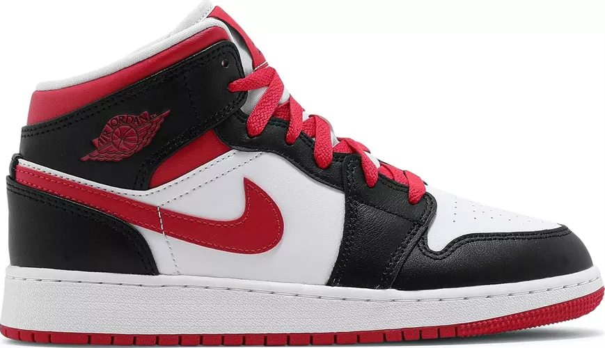 Air Jordan 1 Mid GS White Very Berry